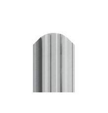 Штакетник металлический П-образный-0.45, 16,5х118, Края завальцованные, Полиэстер RAL9006