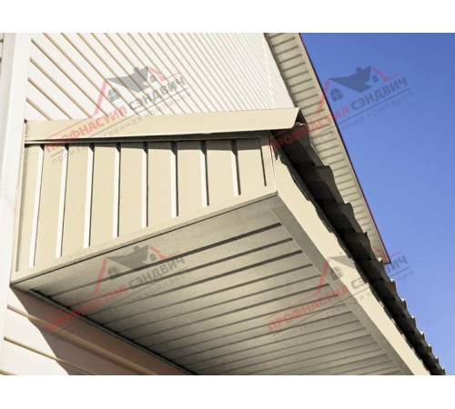 Купить софит металлический без перфорации 0,45 PE с пленкой RAL 1015 