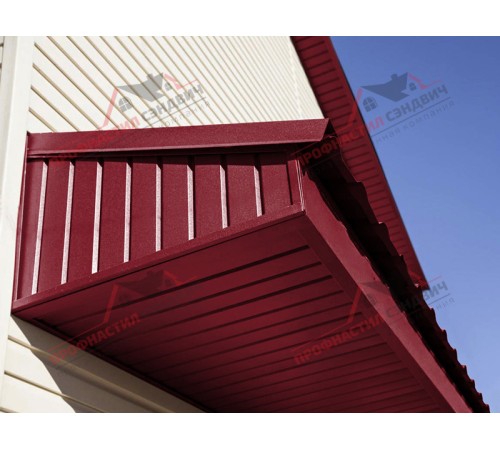 Купить софит металлический без перфорации 0,45 PE с пленкой RAL 3003 