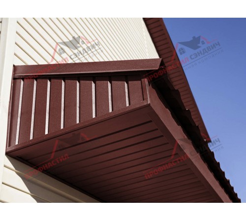 Купить софит металлический без перфорации 0,45 PE с пленкой RAL 3009 