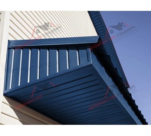 Купить софит металлический без перфорации 0,45 PE с пленкой RAL 5005 