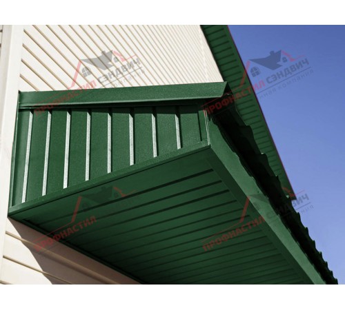 Купить софит металлический без перфорации 0,45 PE с пленкой RAL 6002 