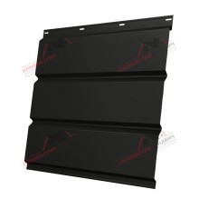 Софит металлический без перфорации 0,5 Satin с пленкой RAL 9005