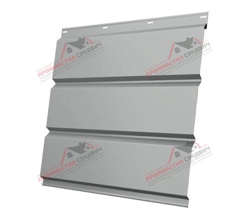 Купить софит металлический без перфорации 0,5 Satin с пленкой RAL 9006 