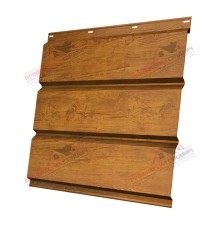 Софит металлический без перфорации 0,4 Print Premium с пленкой Golden Wood