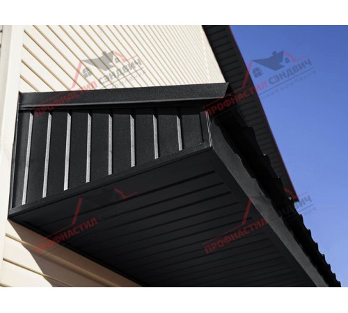 Купить софит металлический без перфорации 0,5 GreenCoat Pural matt с пленкой RR 33 