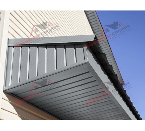 Купить софит металлический без перфорации 0,5 GreenCoat Pural matt с пленкой RR 21 