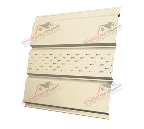 Купить софит металлический центральная перфорация 0,45 PE с пленкой RAL 1015 