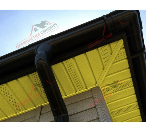 Купить софит металлический центральная перфорация 0,45 PE с пленкой RAL 1018  