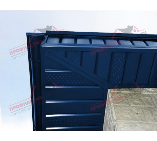 Купить софит металлический центральная перфорация 0,5 Satin с пленкой RAL 5005   