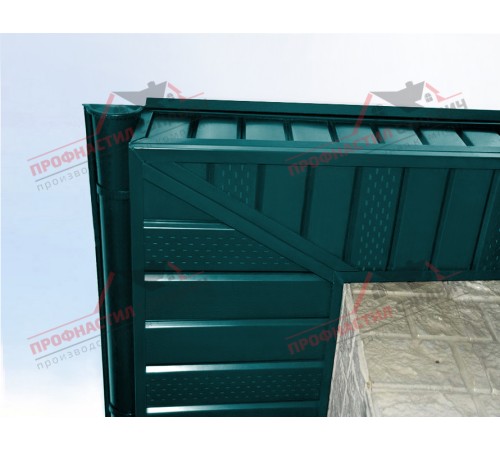 Купить софит металлический центральная перфорация 0,45 PE с пленкой RAL 5021 