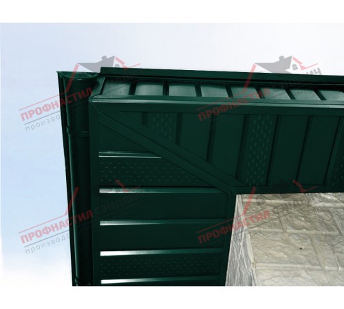 Купить софит металлический центральная перфорация 0,45 Drap ST с пленкой RAL 6005   