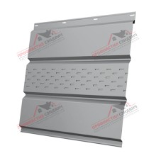 Софит металлический центральная перфорация 0,5 Satin с пленкой RAL 7004 