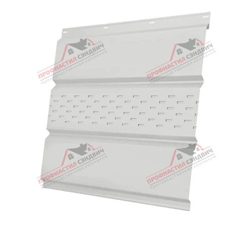 Купить софит металлический центральная перфорация 0,4 PE с пленкой RAL 9003  