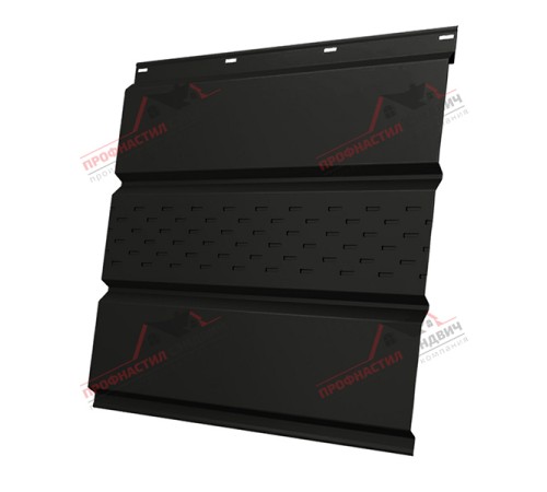 Купить софит металлический центральная перфорация 0,45 Drap ST RAL 9005  