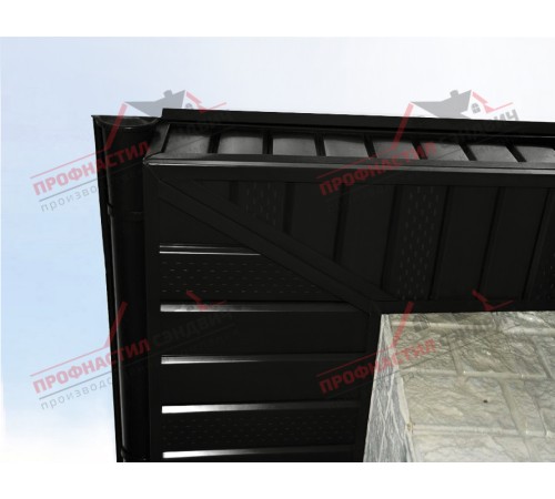 Купить софит металлический центральная перфорация 0,45 Drap ST RAL 9005  