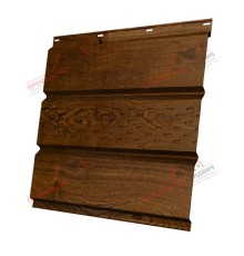 Софит металлический центральная перфорация 0,45 Print Elite с пленкой Antique Wood