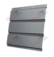 Софит металлический центральная перфорация 0,5 GreenCoat Pural matt с пленкой RR 21