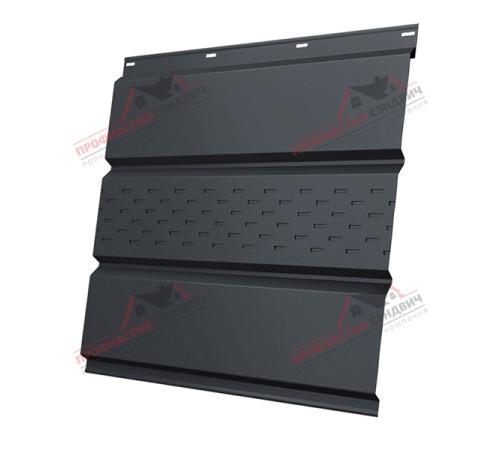 Купить софит металлический центральная перфорация 0,5 GreenCoat Pural BT с пленкой RR 23  