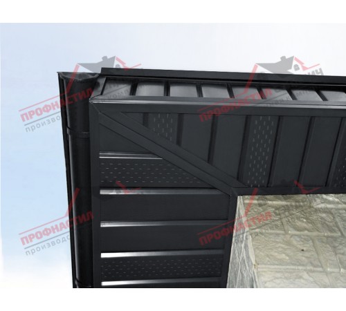 Купить софит металлический центральная перфорация 0,5 GreenCoat Pural BT с пленкой RR 23  