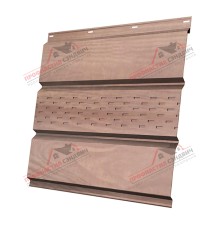 Софит металлический центральная перфорация 0,45 Print Elite с пленкой White Wood