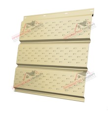 Софит металлический полная перфорация 0,4 PE с пленкой RAL 1014