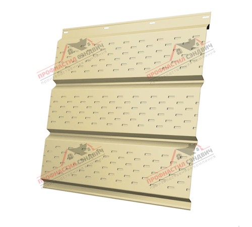 Купить софит металлический полная перфорация 0,45 Drap с пленкой RAL 1014 