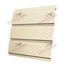 Софит металлический полная перфорация 0,45 PE с пленкой RAL 1015