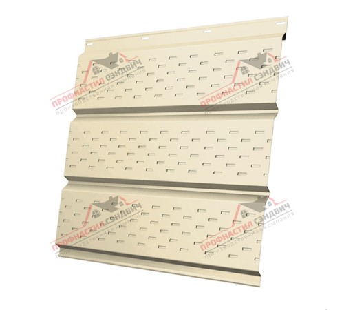 Купить софит металлический полная перфорация 0,5 Satin с пленкой RAL 1015 