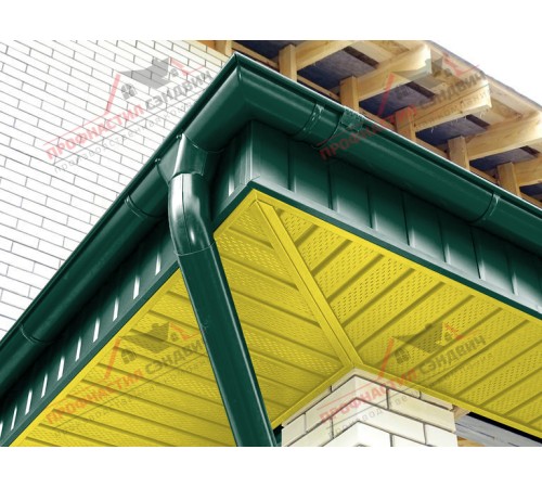 Купить софит металлический полная перфорация 0,45 PE с пленкой RAL 1018 