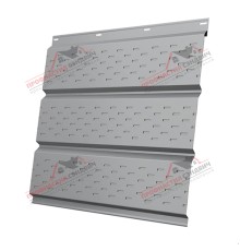 Софит металлический полная перфорация 0,45 Drap с пленкой RAL 7004