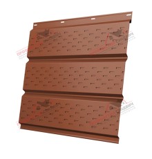 Софит металлический полная перфорация 0,45 Drap с пленкой RAL 8004