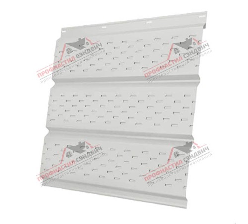 Купить софит металлический полная перфорация 0,5 Velur с пленкой RAL 9003 