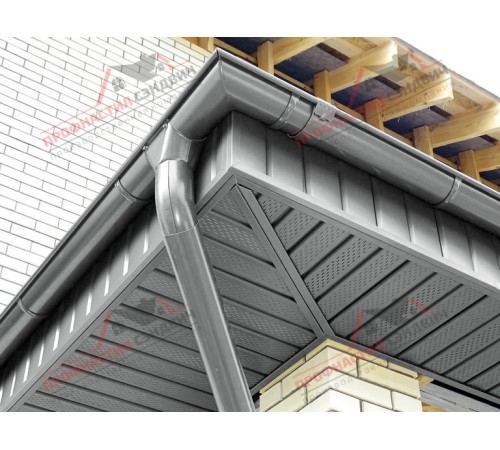 Купить софит металлический полная перфорация 0,5 Satin с пленкой RAL 9006 