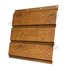 Софит металлический полная перфорация 0,4 Print Premium с пленкой Golden Wood