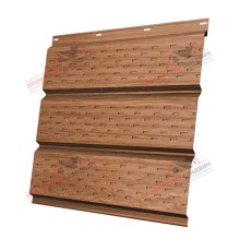 Софит металлический полная перфорация 0,45 Print Elite с пленкой Honey Wood