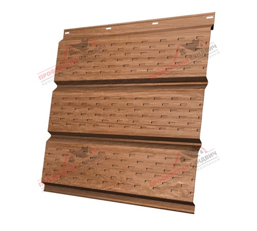 Купить софит металлический полная перфорация 0,45 Print Elite с пленкой Honey Wood 