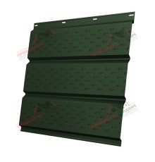 Софит металлический полная перфорация 0,5 Velur с пленкой RAL 6020