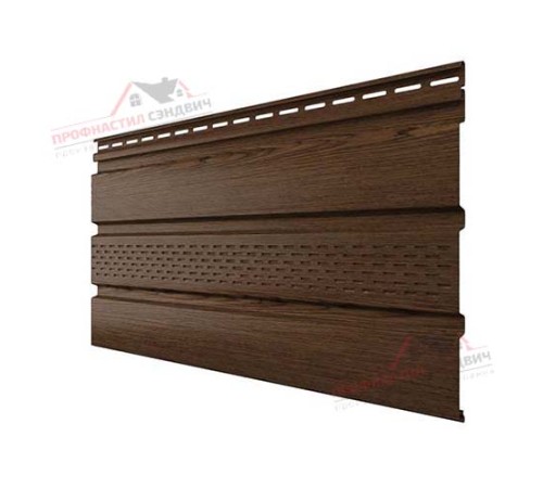 Цена на Софит T4 3,00 двухслойный акрил (АСА) частично перфорированный темный дуб