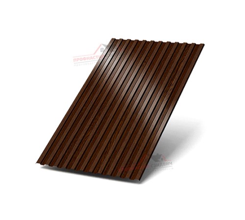 Цена на Профлист СС10х1150-0.5 Темное дерево ECOSTEEL