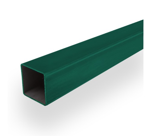 Купить трубу для забора 59х59x3000мм оцинкованная ППК RAL 6005 / 1,5мм 