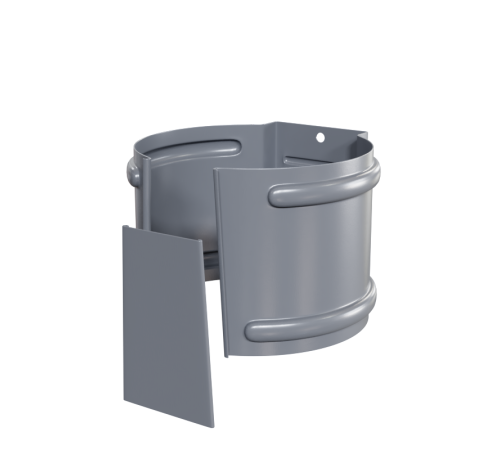 Купить держатель трубы D100-0.6 (на кирпич) Пластизол двухсторонний RAL7024 