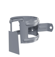 Держатель трубы D100-0.6 (на дерево) Пластизол двухсторонний RAL7024