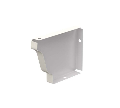 Купить заглушку желоба 120х86 левая-0.5 Пластизол RAL9010 