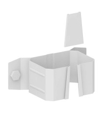 Держатель трубы 76х102-0,5 (на дерево) Полиэстер RAL9003