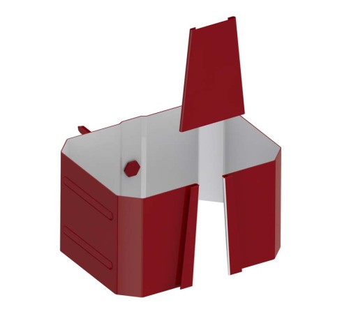 Купить держатель трубы 76х102-0,5 (на кирпич) Полиэстер RAL3011 