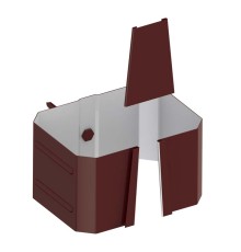 Держатель трубы 76х102-0.5 (на кирпич) Пластизол RAL8017