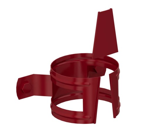 Купить держатель трубы D100-0.6 (на дерево) Пластизол двухсторонний RAL3005 