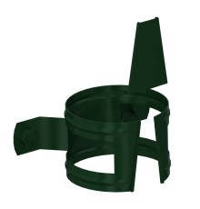 Держатель трубы D100-0.6 (на дерево) Пластизол двухсторонний RAL6005