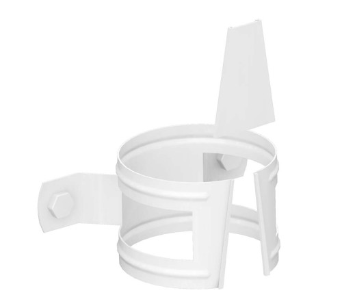 Купить держатель трубы D100-0.6 (на дерево) Пластизол двухсторонний RAL9010 